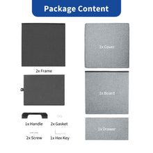 Load image into Gallery viewer, Stelive Folding Ottoman Storage Cube Footstool With Drawer Stool Blanket Box Oxford Linen 40x40x40cm