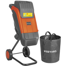 Load image into Gallery viewer, KOZYARD 2400W Electric Wood Chipper Garden Shredder w/ Collection Bag & Feed Baffle