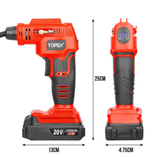 Load image into Gallery viewer, TOPEX 20V Cordless Air Compressor Car Tyre Inflator w/Digital Pressure Gauge LED Light