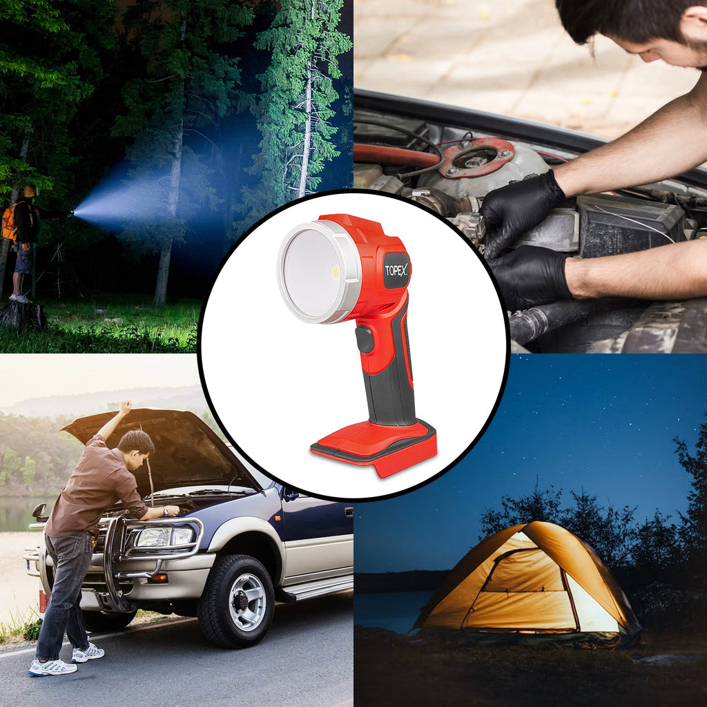 TOPEX 20V Cordless Combo Kit Tyre Inflator w/ Lightweight LED Torch(One Battery Included)