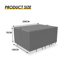 Load image into Gallery viewer, KOZYARD Outdoor Patio Furniture Cover Rectangular Table Chair Cover Waterproof UV Resistance