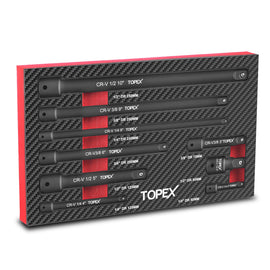 TOPEX 9-Piece Extension Bar Set 1/4