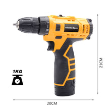 Load image into Gallery viewer, MasterSpec 12V Cordless Drill Driver Screwdriver Accessories W/1 Battery Charger
