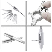 Load image into Gallery viewer, TOPEX 118-Piece Metric Tap and Die set Screw Thread Drill Repair Kit M2-M18