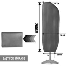 Load image into Gallery viewer, KOZYARD Outdoor Cantilever Heavy Duty Waterproof Umbrella Cover Patio Umbrella Cover 420D Fabric (265x40x70cm)