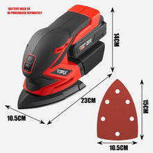Load image into Gallery viewer, TOPEX 20V Cordless Detail Sander Electric Detail Sander Handheld Sanding Machine Small Triangular Palm Sander (Battery &amp; Charger not included)