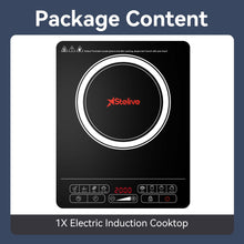 Load image into Gallery viewer, Stelive 2000W Electric Induction Cooktop Portable Kitchen Cooker 8 Power Levels Electric Burner Induction Cooker with Sensor Touch (Black)