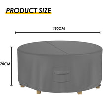 Load image into Gallery viewer, KOZYARD Waterproof Round Patio Furniture Table Cover 190x70cm