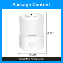 Load image into Gallery viewer, Stelive 2.5L Humidifier for Bedroom Children&#39;s Room, Cool Mist Humidifier and Essential Oil Diffuser Combo, Top Fill Humidifier for Baby, Home, Plant