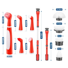 Load image into Gallery viewer, TOPEX Cordless Power Scrubber Combo: 20V Scrubber Brush + 4V MAX Cleaning Brush w/ Brush Heads