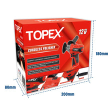 Load image into Gallery viewer, TOPEX 12V Cordless Polisher 3&quot; Mini Car Detailing Buffer &amp; Sander w/ Battery &amp; Charger