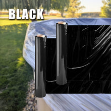Load image into Gallery viewer, MasterSpec Black Plastic Stretch Wrap Film, 50cm x 400m Durable Packing Moving Packaging Heavy Duty Shrink Film 25U with Plastic Rotary Handle