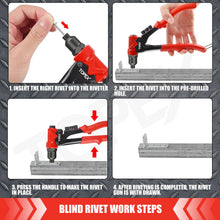 Load image into Gallery viewer, TOPEX 3IN1 Nut Rivet Riveter Rivnut Nutsert Hand Rivet Reaming Gun