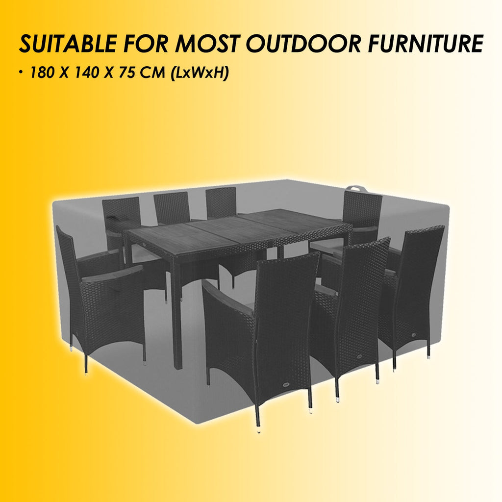 KOZYARD Outdoor Patio Furniture Cover Rectangular Table Chair Cover Waterproof UV Resistance