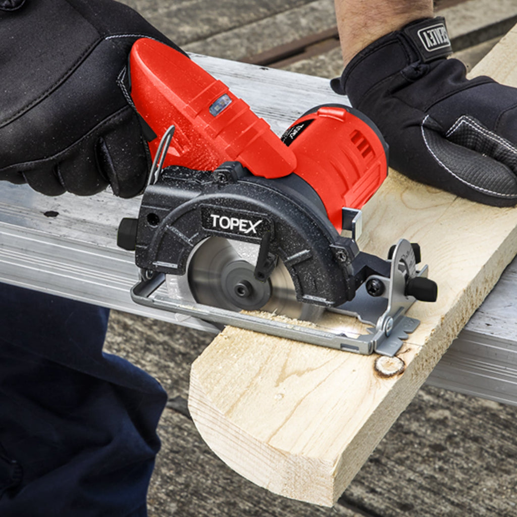 TOPEX 12V Max Cordless Circular Saw 85 mm Compact Lightweight w/ Battery & Charger
