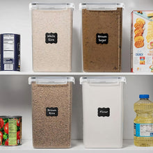 Load image into Gallery viewer, Stelive 4-Piece 6.5L Food Storage Containers Airtight Pantry Storage Containers Organiser Plastic Food Canisters Plastic Canisters w/ Labels &amp; Pen