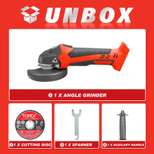 Load image into Gallery viewer, TOPEX 20V Cordless Angle Grinder 125mm Li-ion Grinding Cutting Power Tool Skin Only