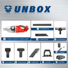 Load image into Gallery viewer, TOPEX 20V Cordless Handheld Vacuum Cleaner for Home &amp; Car w/ Battery &amp; Charger