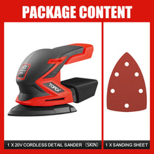 Load image into Gallery viewer, TOPEX 20V Cordless Detail Sander Electric Detail Sander Handheld Sanding Machine Small Triangular Palm Sander (Battery &amp; Charger not included)