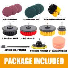 Load image into Gallery viewer, MasterSpec 15PCS Drill Brush Sponge Scrubber Scrub Brush Kit with Extend Holder