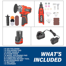 Load image into Gallery viewer, TOPEX 12V Cordless Power Tool Kit Polisher Rotary Tool