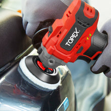Load image into Gallery viewer, TOPEX 12V Cordless Polisher 3&quot; Mini Car Detailing Buffer &amp; Sander w/ Battery &amp; Charger