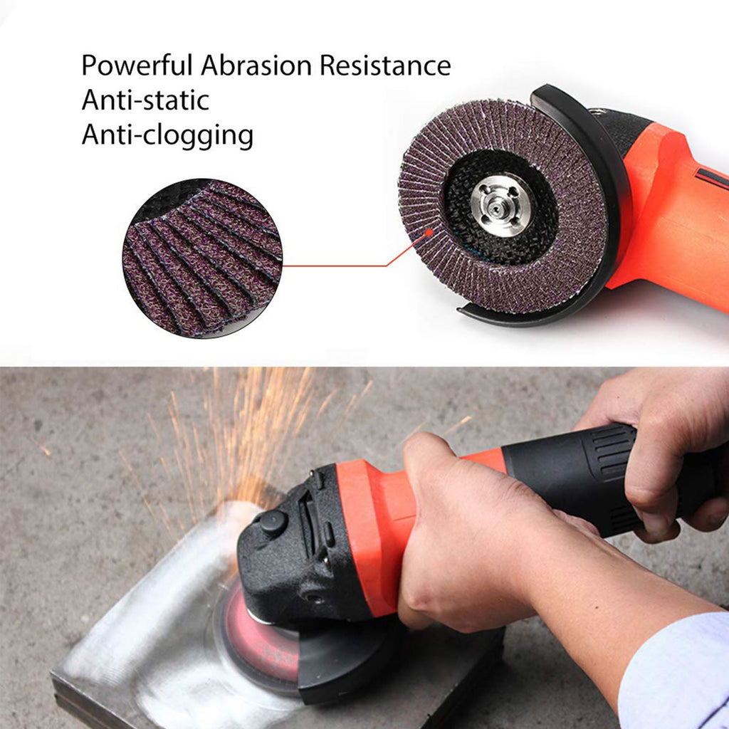 TOPEX 20PCs 115mm Cutting Wheel Flap Grinding Disc Wire Brush Diamond Turo Blades Kit