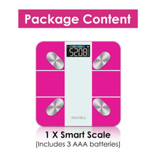 Load image into Gallery viewer, Monika Smart Scale Digital Bathroom Scale for Body Weight Fat Muscle Mass Bluetooth Accurate Weight Scale with Smartphone App