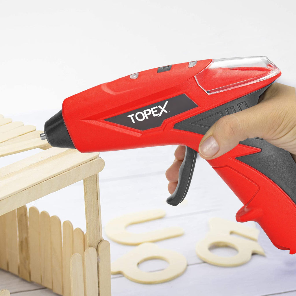 TOPEX 4V Cordless Hot Glue Gun w/ 15Pcs Premium Glue Sticks