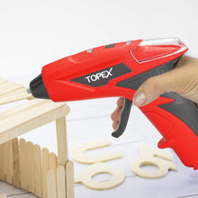 Load image into Gallery viewer, TOPEX 4V Cordless Hot Glue Gun w/ 15Pcs Premium Glue Sticks