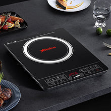 Load image into Gallery viewer, Stelive 2000W Electric Induction Cooktop Portable Kitchen Cooker 8 Power Levels Electric Burner Induction Cooker with Sensor Touch (Black)