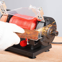 Load image into Gallery viewer, TOPEX 120W Bench Grinder w/ 2 Grinding Wheels&amp; Adjustable Tool Rests&amp; Eye-Protecting Shields&amp; Static Wheel Guards