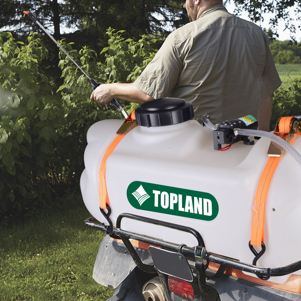 TOPLAND 12V Portable Diaphragm Water Pump with Safety Accessories Pressure Self Priming