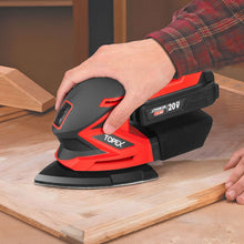 Load image into Gallery viewer, TOPEX 20V Cordless Detail Sander Electric Detail Sander Handheld Sanding Machine Small Triangular Palm Sander with Sandpaper &amp; Dust Bag