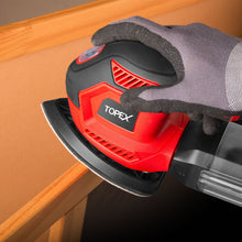 Load image into Gallery viewer, TOPEX 200w Electric Detail Sander with Sandpaper Polisher&amp;Dust Box Small Triangular Palm Sander