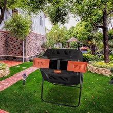Load image into Gallery viewer, KOZYARD Dual Chamber Compost Bin 360 Degree Rotating with Lids