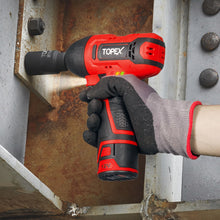 Load image into Gallery viewer, TOPEX 12V Cordless Impact Wrench with 3/8-Inch Chuck, Torque Max 120 N.m, 6 Sockets Skin Only without Battery