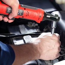 Load image into Gallery viewer, TOPEX 3/8&quot; 12V Cordless Electric Ratchet Wrench 45NM/33.2ft-lbs 300RPM Variable Speed &amp; LED Light