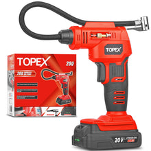 Load image into Gallery viewer, TOPEX 20V Cordless Air Compressor Car Tyre Inflator w/Digital Pressure Gauge LED Light