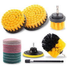 Load image into Gallery viewer, MasterSpec 30 PCS Drill Brush Scrub Pads &amp; Sponge Scrubber Drill Brush Kit with Extend Holder