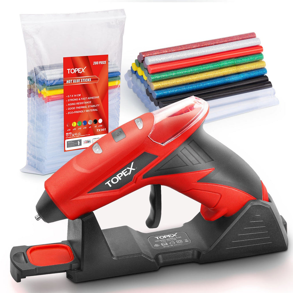 TOPEX 4V Glue Gun & 215 Pcs 7mm Sticks