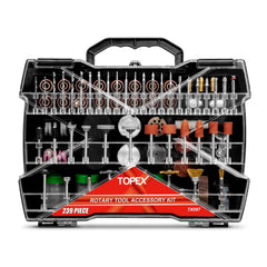 TOPEX 239pcs Rotary Tool Accessory Kit Mini Grinding Polishing Shank Craft Bit Set