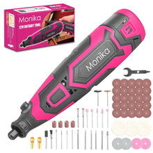 Load image into Gallery viewer, Monika 12V Cordless Rotary Tool Pink Variable Speed Engraver Grinder Multi Accessories