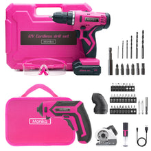 Load image into Gallery viewer, Monika Pink Tool Combo Cordless Drill Driver Electric Cutter Bottle Opener Screwdriver