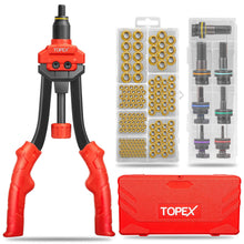 Load image into Gallery viewer, TOPEX 160PCS Heavy Duty Nut Rivet Riveter Rivnut Nutsert Gun Riveting Kit Thread M3-12