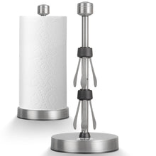 Load image into Gallery viewer, Stelive 11-Inch Paper Towel Holder, Free-Standing Kitchen Roll Holder, Weighted Paper Towel Dispenser with Suction Cup Base, One-Handed Tear, Stainless Steel