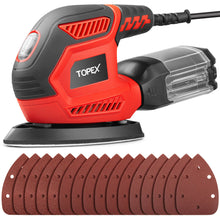 Load image into Gallery viewer, TOPEX 200w Electric Detail Sander with Sandpaper Polisher&amp;Dust Box Small Triangular Palm Sander