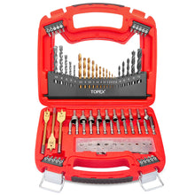 Load image into Gallery viewer, TOPEX 128 Piece Drill Bit Set HSS Titanium Drill &amp; Screwdriver Bit Set with Case