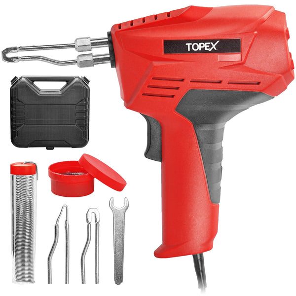 TOPEX Heavy Duty Soldering Gun Iron Kit Fast Heating Hot Knife Plastic Foam Cut