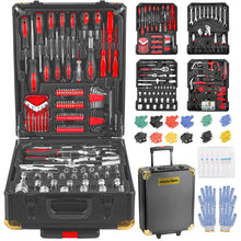 Load image into Gallery viewer, MasterSpec 1180pcs Professional Tool Set Aluminum Case Tool Kits w/ Rolling Tool Box